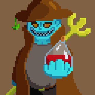 Vendedor ofertando poção